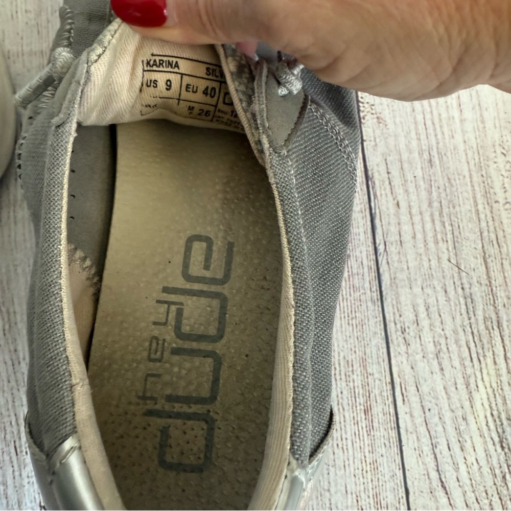 Hey Dude Silver Python Slip On Shoes 9 - image 6